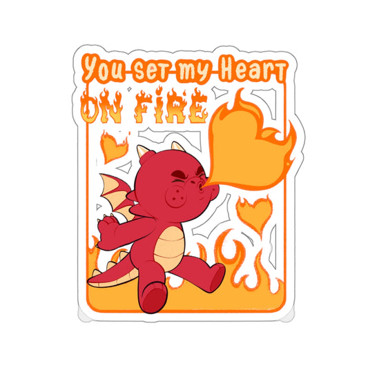 ABDL Pride Decal | You Set My Heart On Fire Sticker | Crinkle Kit
