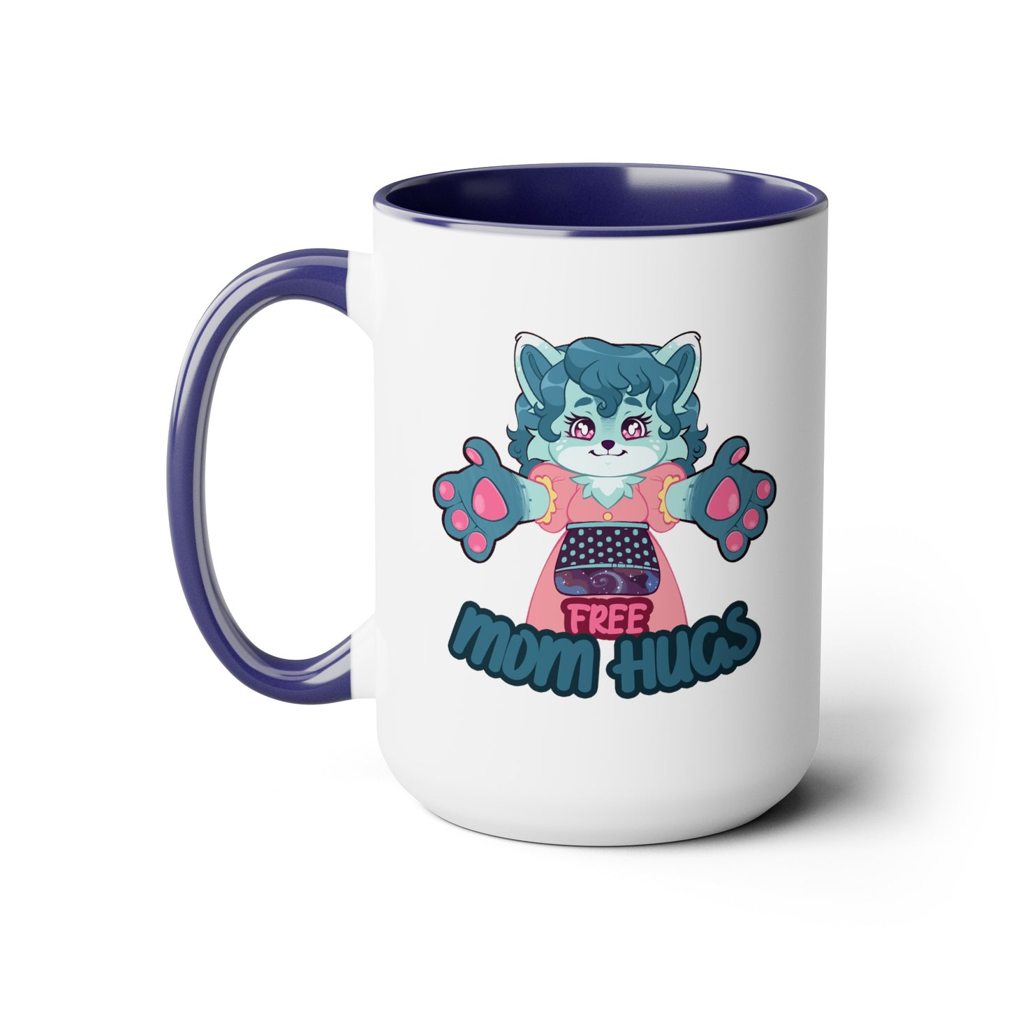 Mom Hugs Coffee Mug | Two-Tone Coffee Mugs | Crinkle Kit