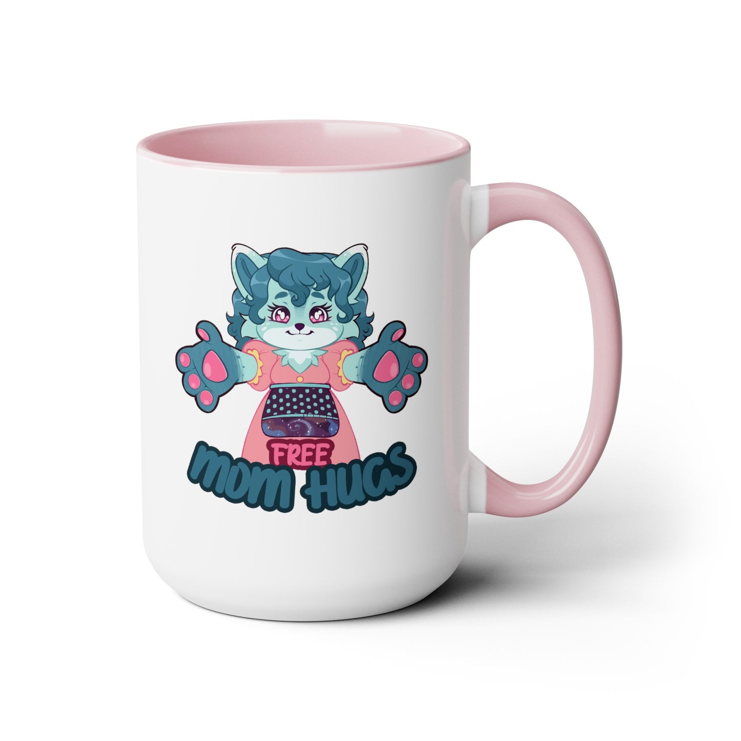 Free Mom Hugs, Two-Tone Coffee Mugs, 15oz