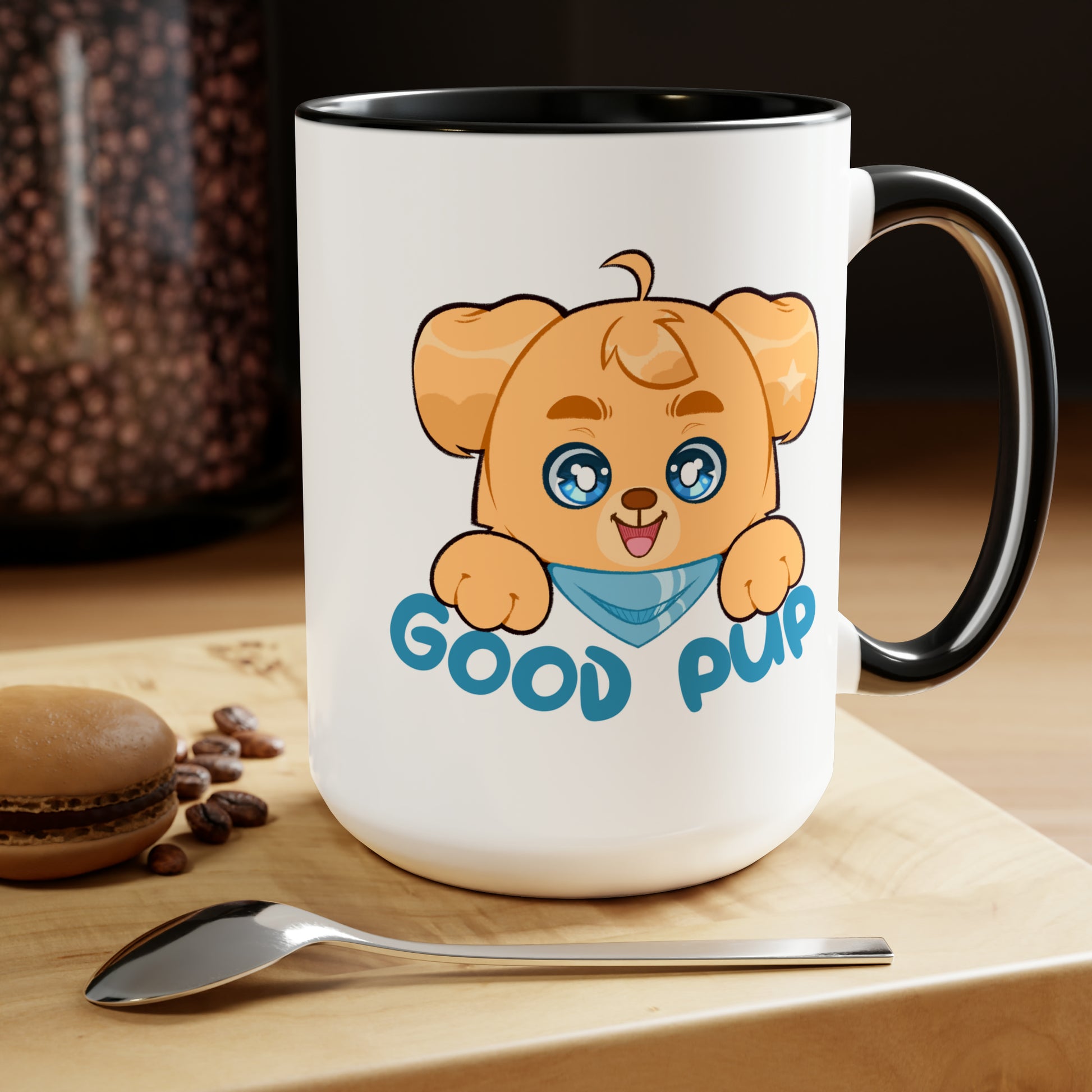 Puppy Coffee Mugs | Good Pup Two-Tone Mugs | Crinkle Kit