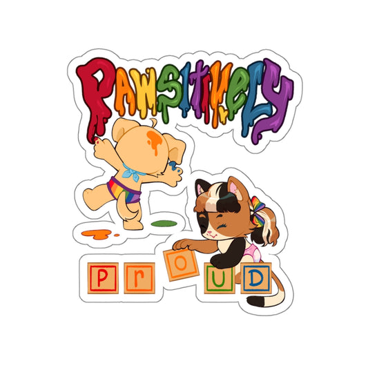 Pawsitively Proud Sticker | ABDL Vinyl Declas | Crinkle Kit