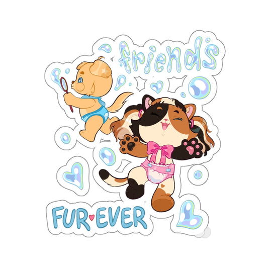 Fur Ever Friends Stickers | Glossy Vinyl Stickers | Crinkle Kit