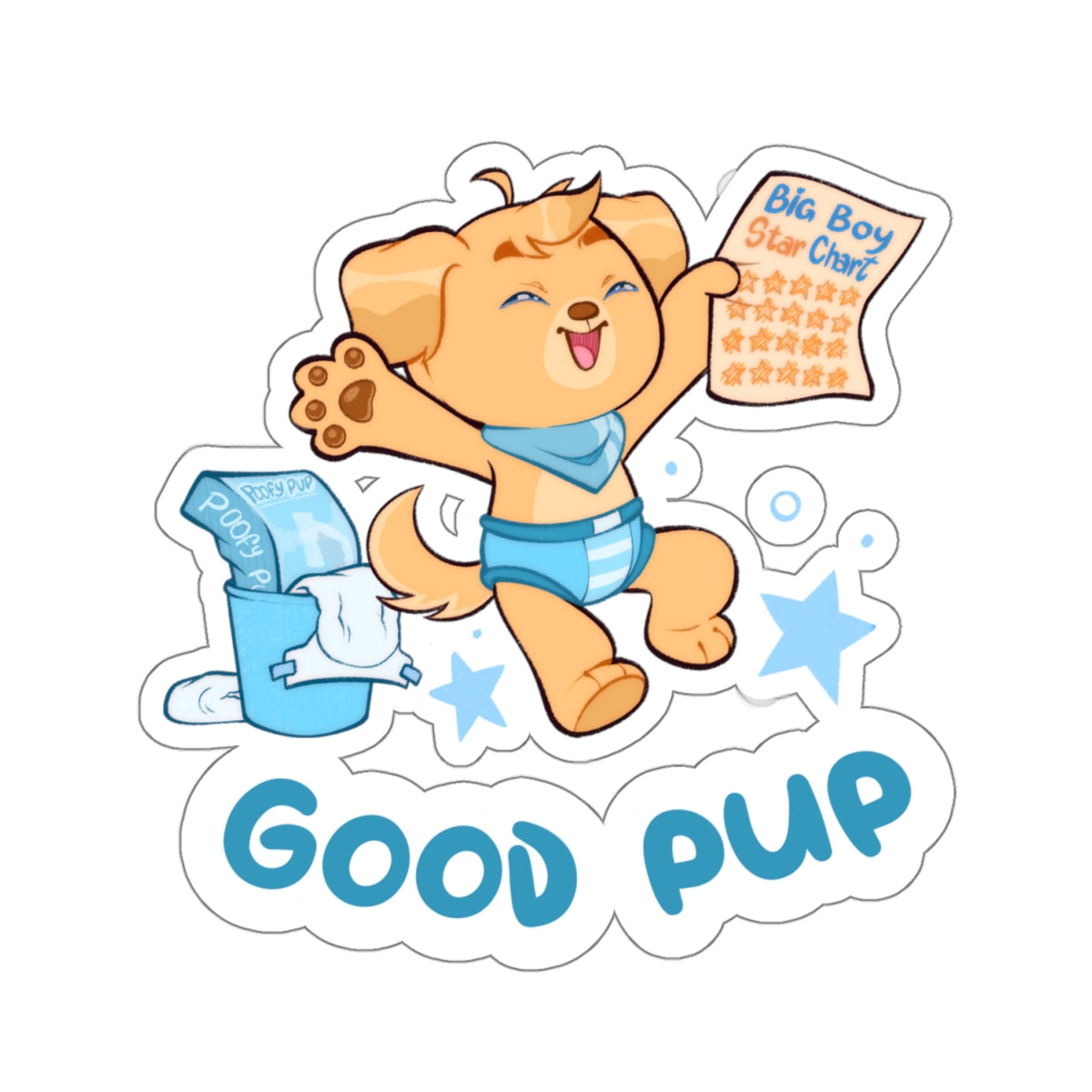 Pup Training Sticker | Dog Training Stickers | Crinkle Kit
