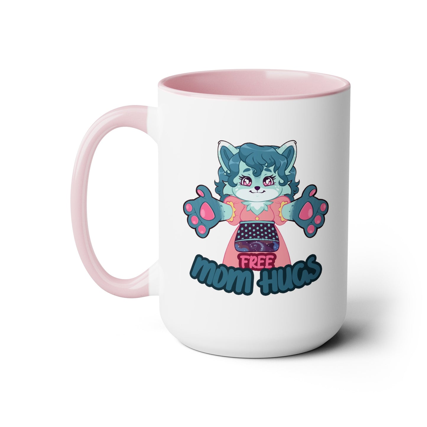 Mom Hugs Coffee Mug | Two-Tone Coffee Mugs | Crinkle Kit