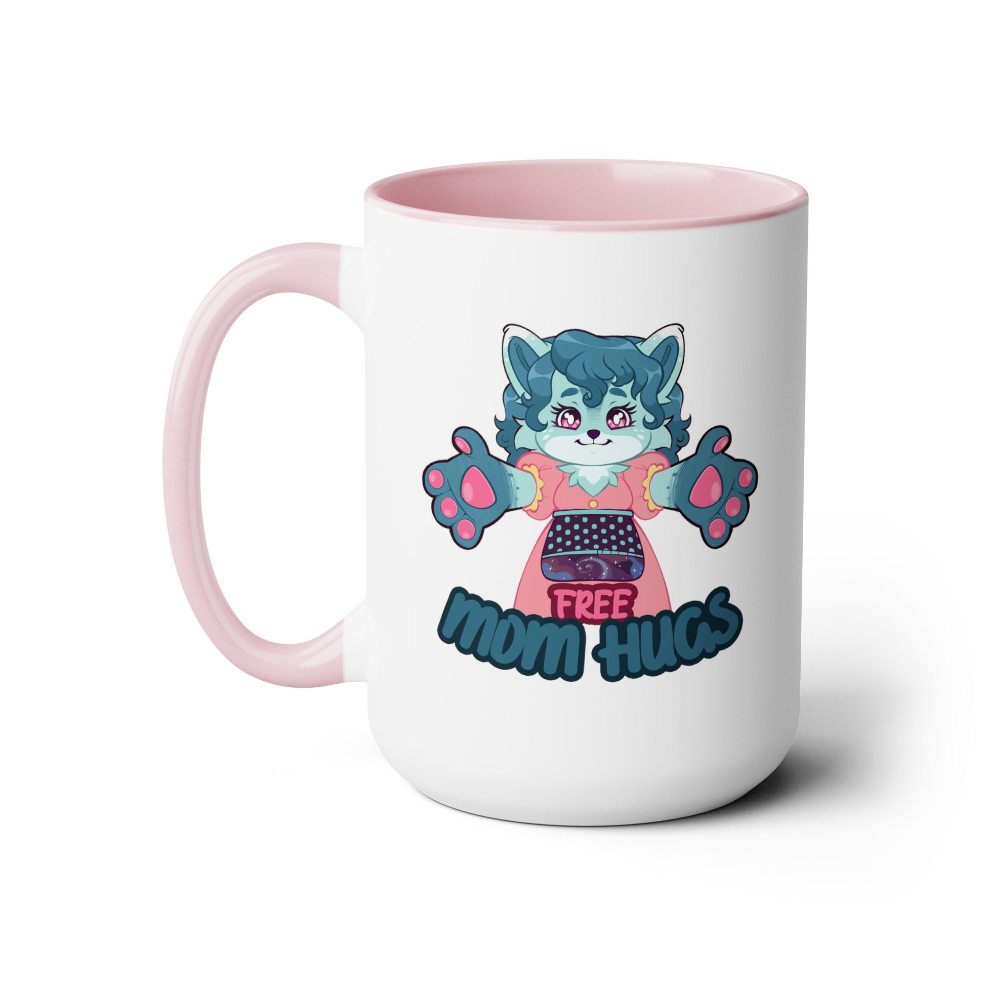 Mom Hugs Coffee Mug | Two-Tone Coffee Mugs | Crinkle Kit