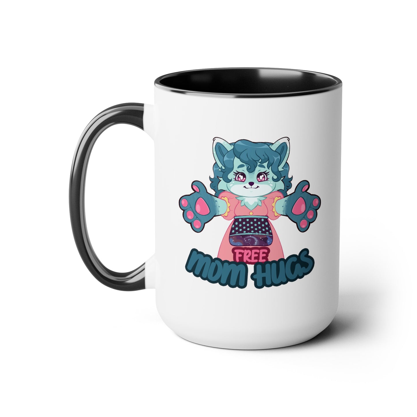 Mom Hugs Coffee Mug | Two-Tone Coffee Mugs | Crinkle Kit