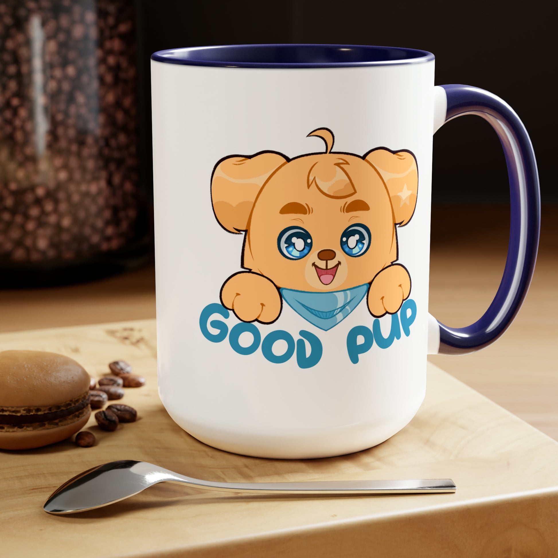 Puppy Coffee Mugs | Good Pup Two-Tone Mugs | Crinkle Kit