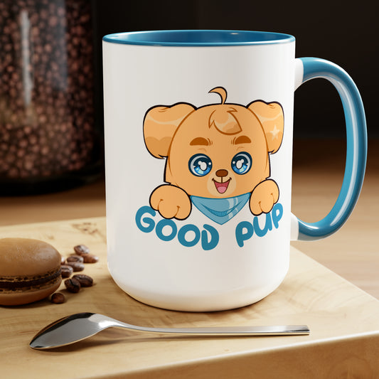 Puppy Coffee Mugs | Good Pup Two-Tone Mugs | Crinkle Kit