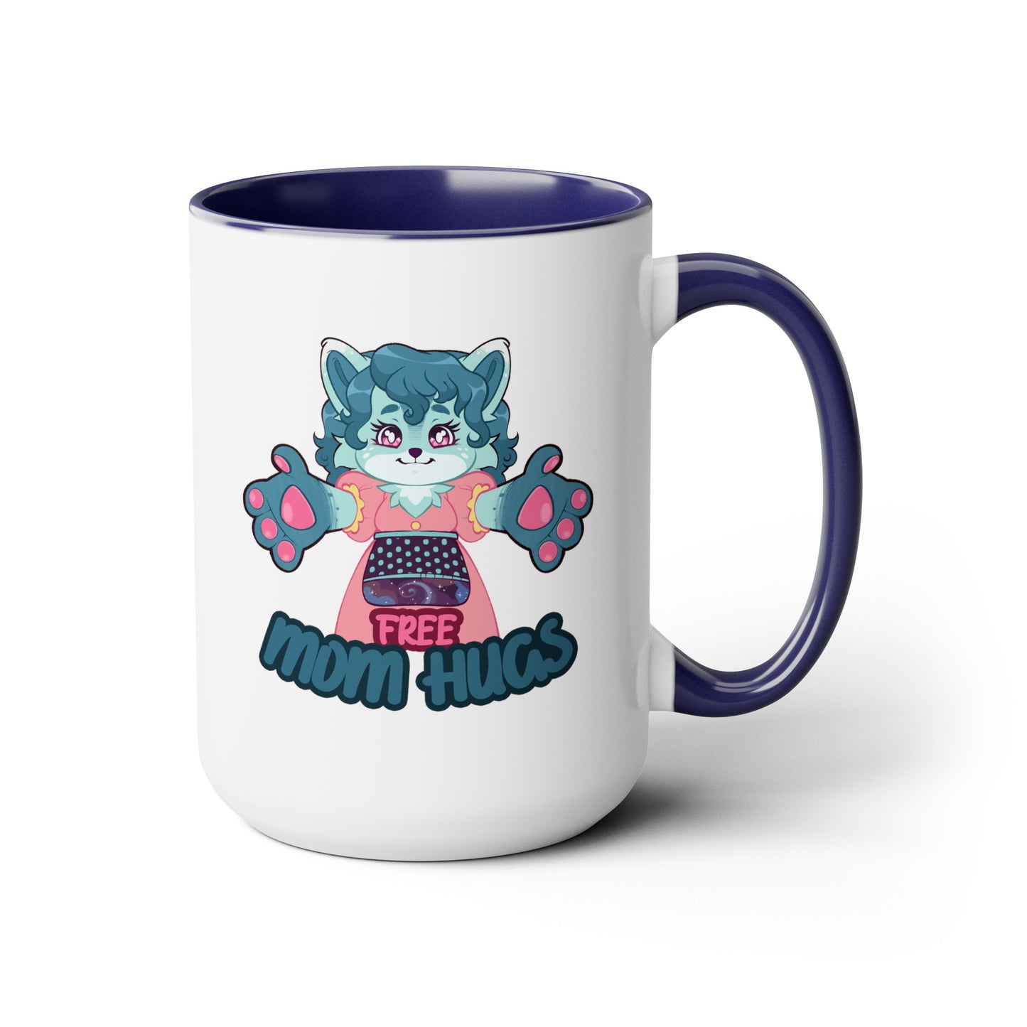 Free Mom Hugs, Two-Tone Coffee Mugs, 15oz