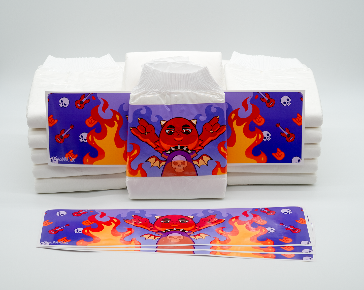 Scorcher Punk Rock Diaper Panel Sticker