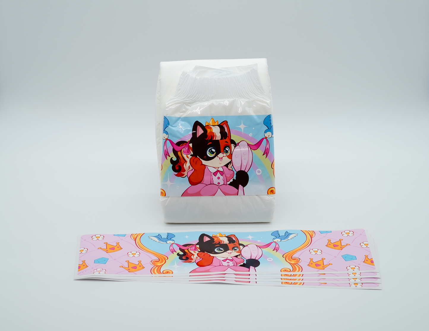 Clover Pretty Princess Diaper Panel Sticker