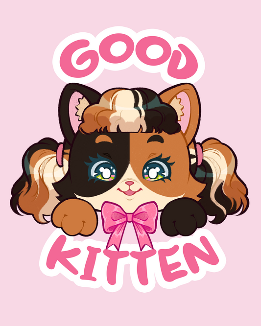 Good Kitten Headshot Poster