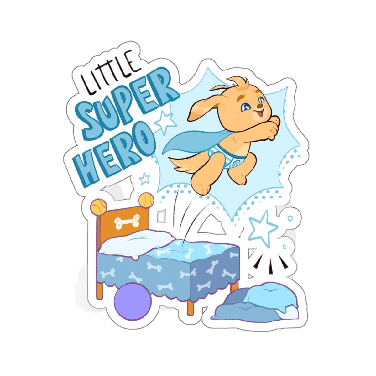 Little Super Hero Sticker