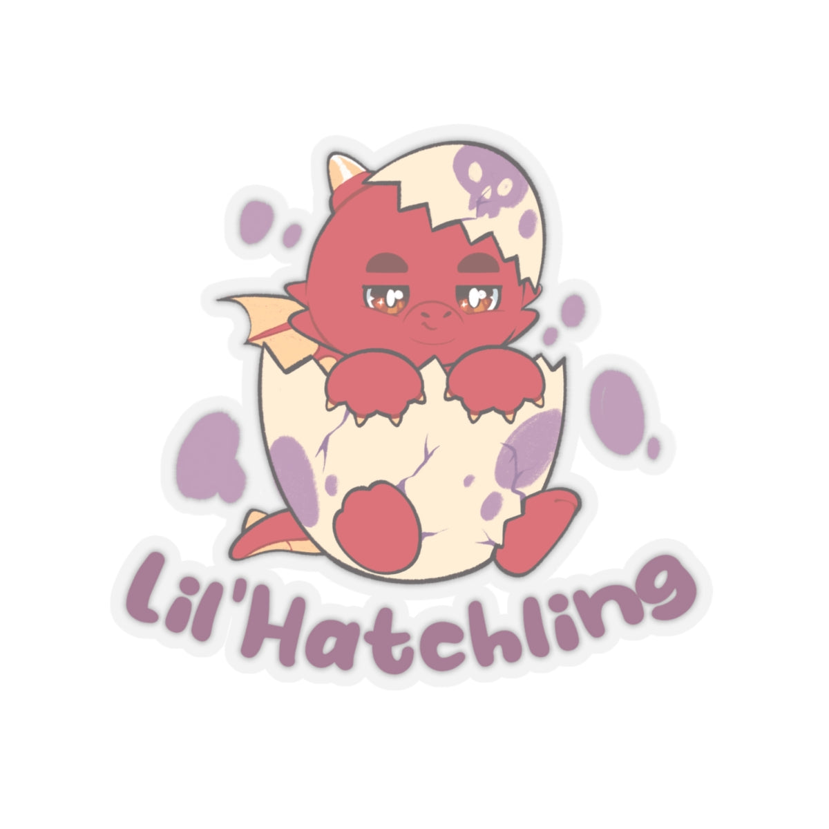 Dragon Hatchling Vinyl Sticker | Lil' Hatchling Sticker | Crinkle Kit