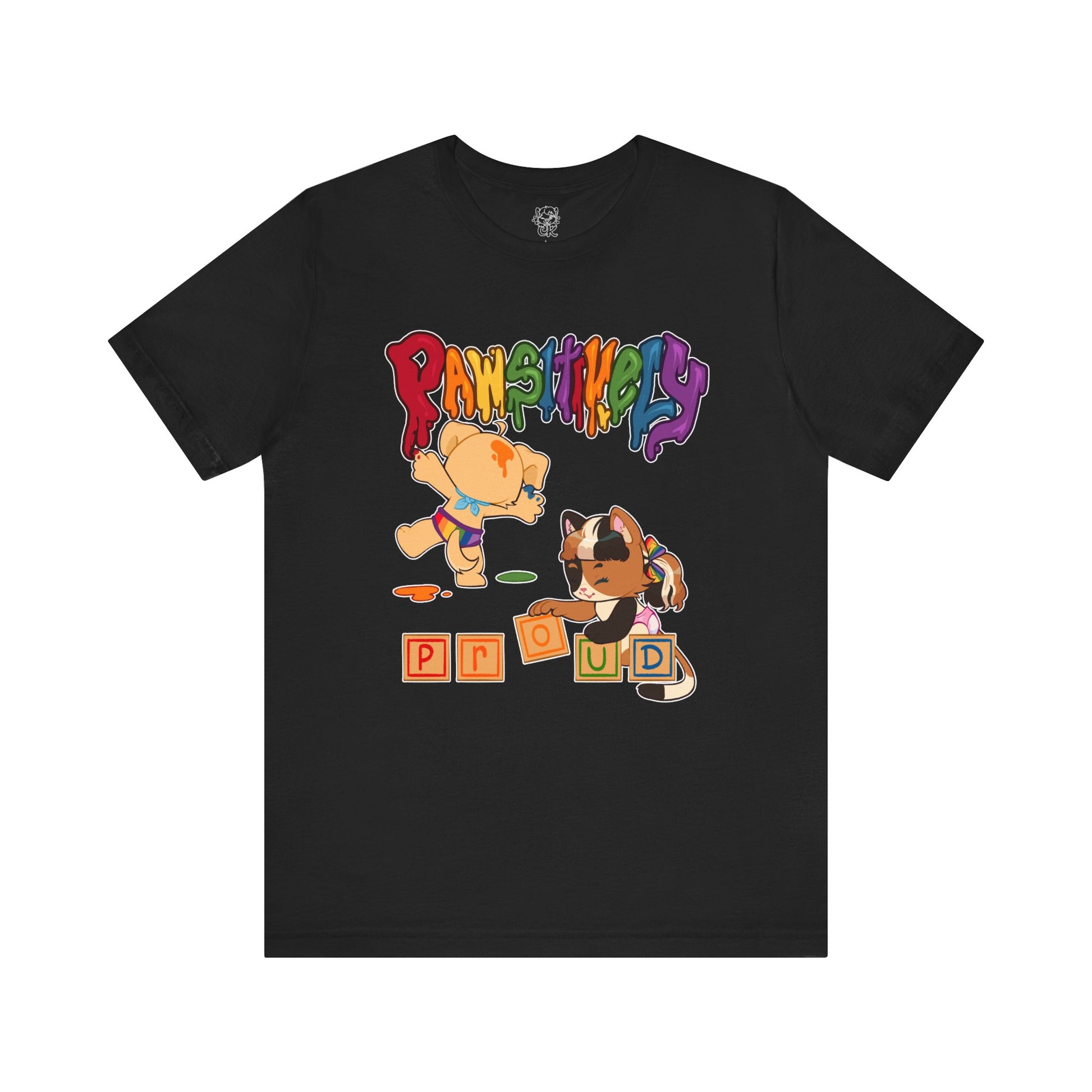 ABDL Short Sleeve Tee | Pawsitively Proud T-Shirt | Crinkle Kit