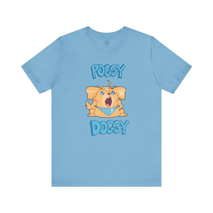 Playful Poggy Doggy T-Shirt | Unisex Cotton T-Shirt | Crinkle Kit