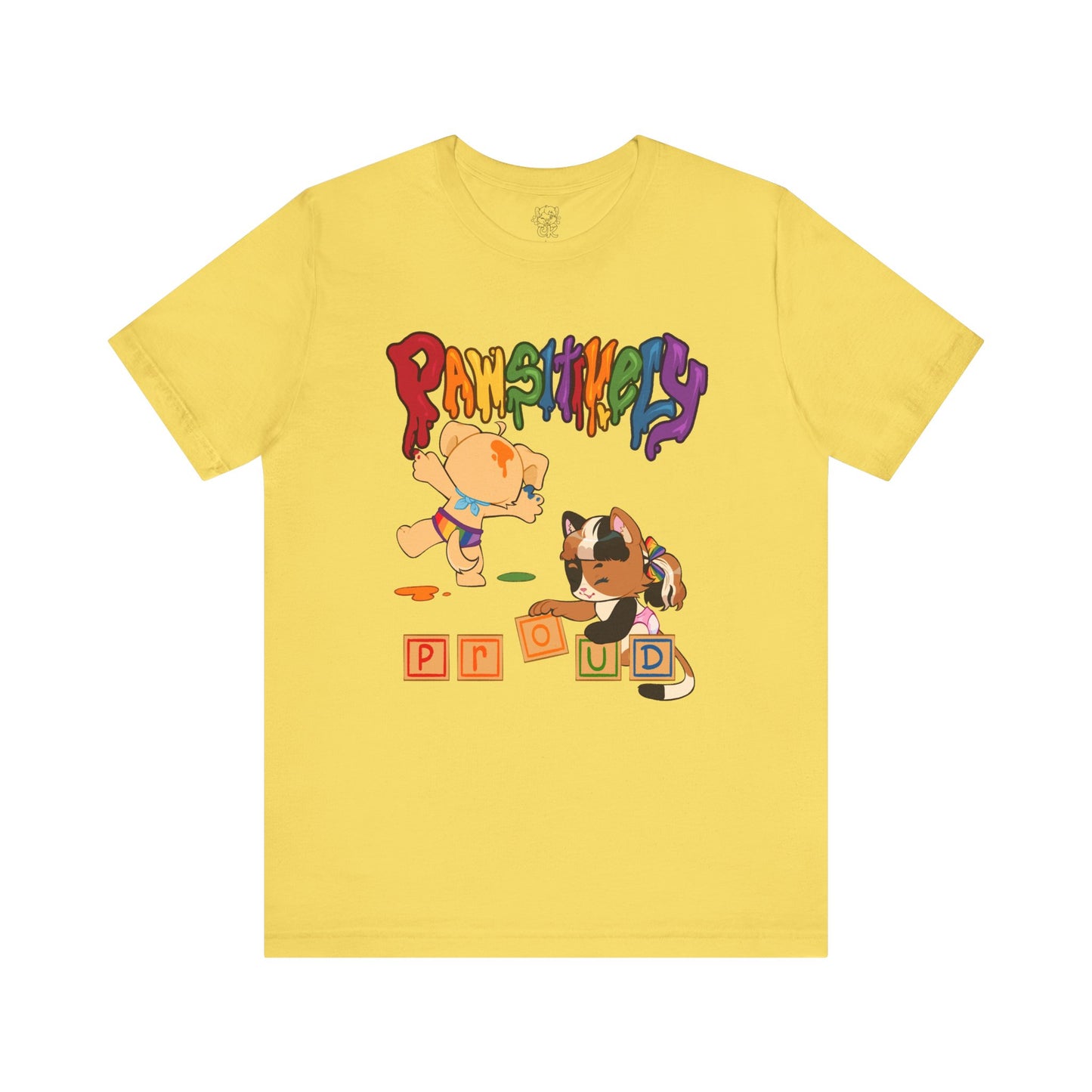 ABDL Short Sleeve Tee | Pawsitively Proud T-Shirt | Crinkle Kit