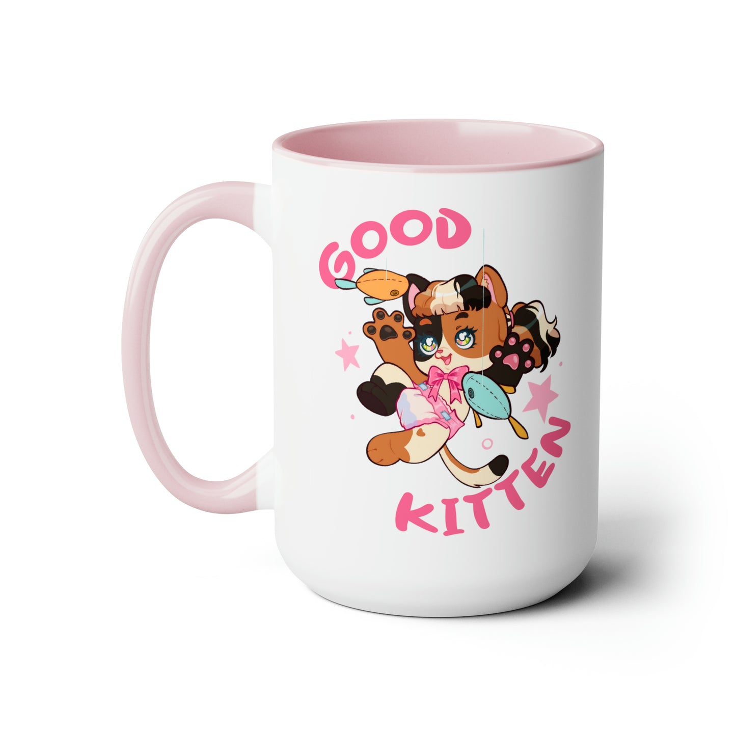 Good Kitten, Playful Two-Tone Mugs, 15oz