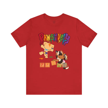 ABDL Short Sleeve Tee | Pawsitively Proud T-Shirt | Crinkle Kit