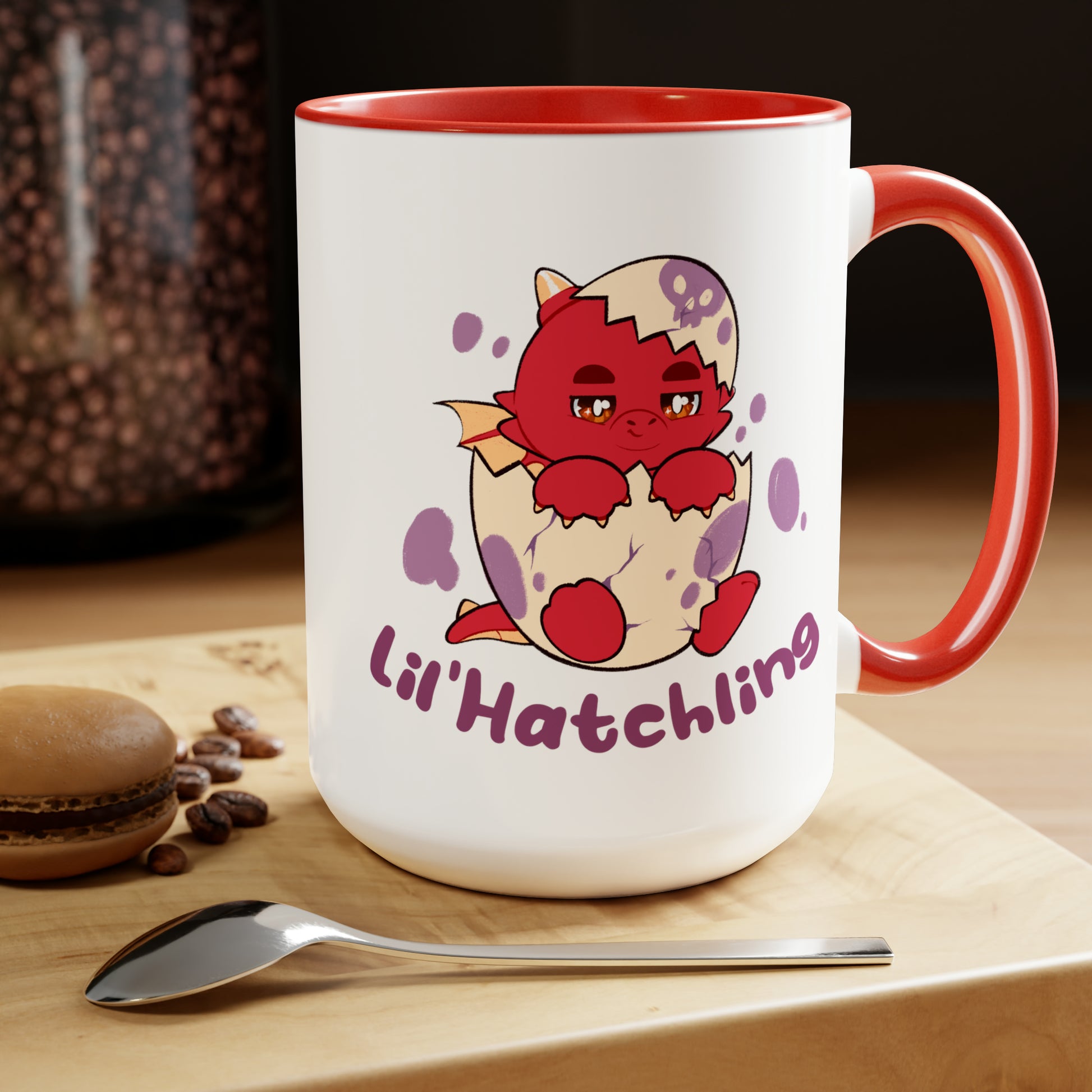 Dragon Hatchling Mug | 15 Oz Coffee Cup | Crinkle Kit