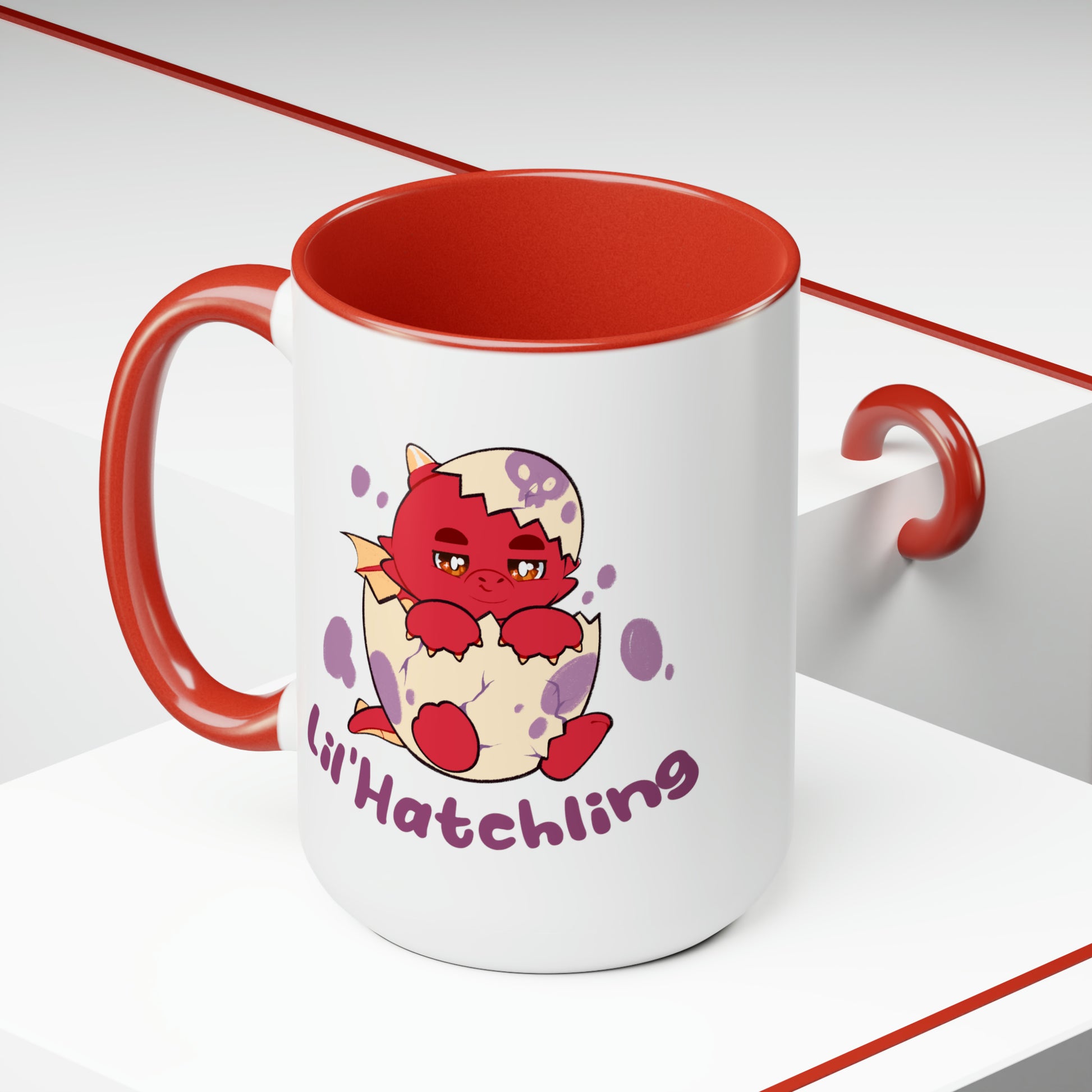 Dragon Hatchling Mug | 15 Oz Coffee Cup | Crinkle Kit