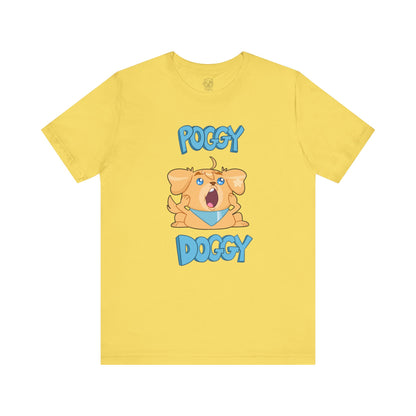 Playful Poggy Doggy T-Shirt | Unisex Cotton T-Shirt | Crinkle Kit