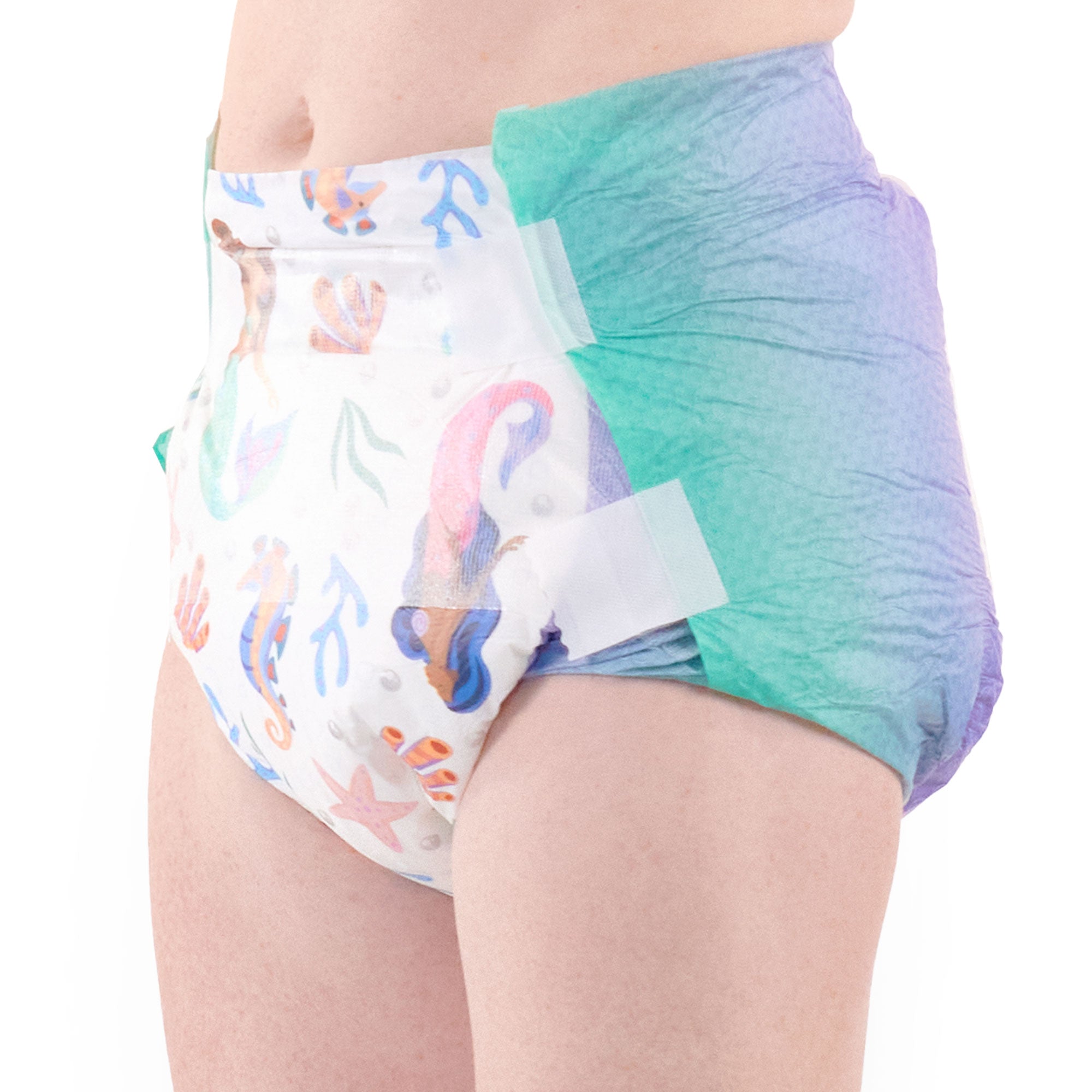 マーメイドテイル Rearz Mega Mermaid Tales Adult Diapers | Crinkle Kit