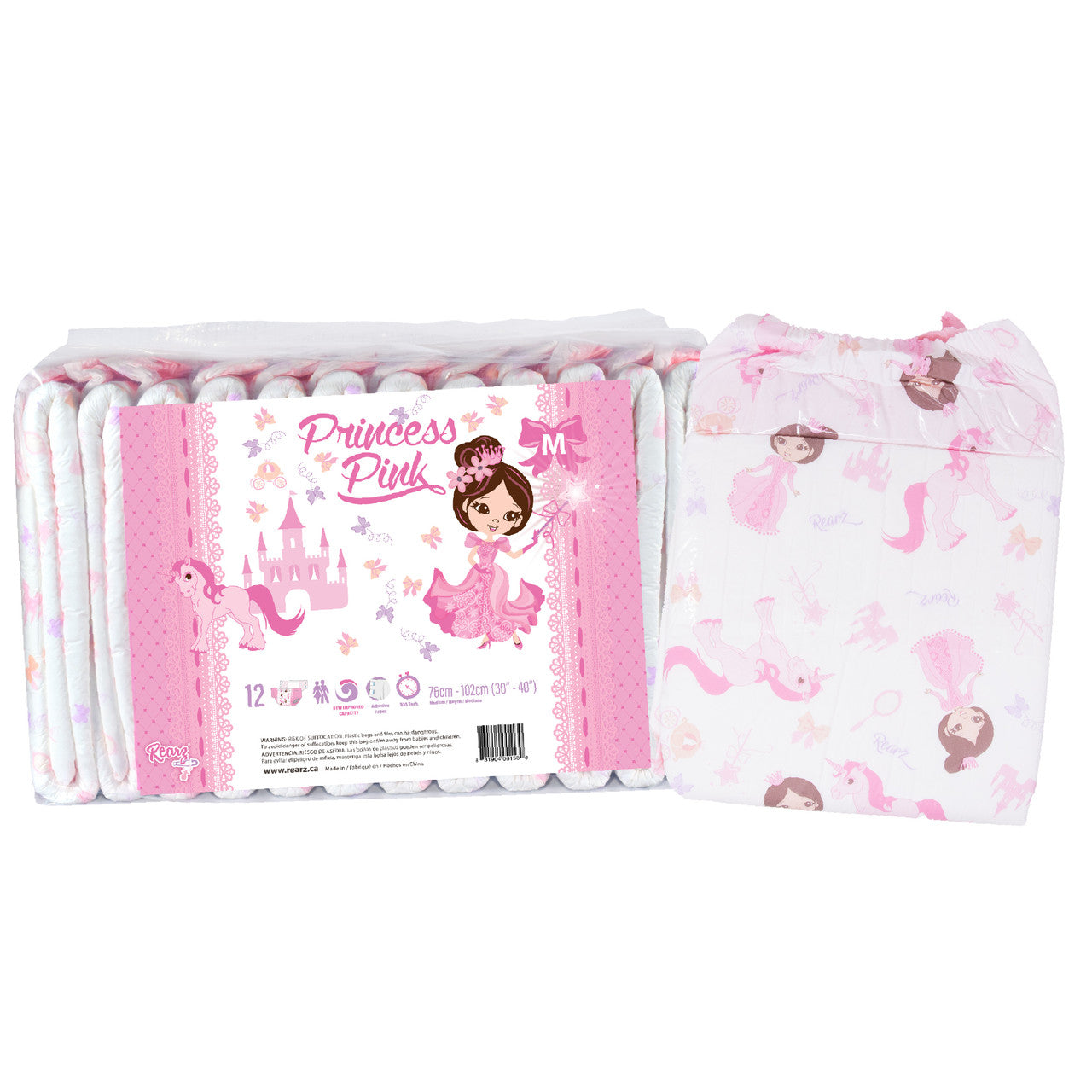 Rearz Princess Pink Adult Diapers – Crinkle Kit
